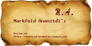 Markfeld Anasztáz névjegykártya